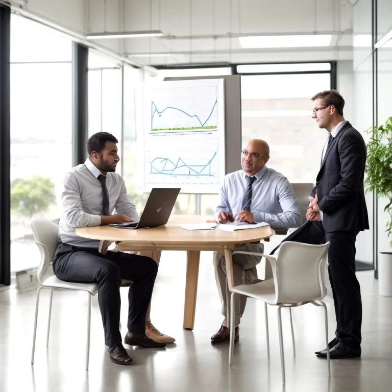 ビジネスリーダーがディスカッションをする様子